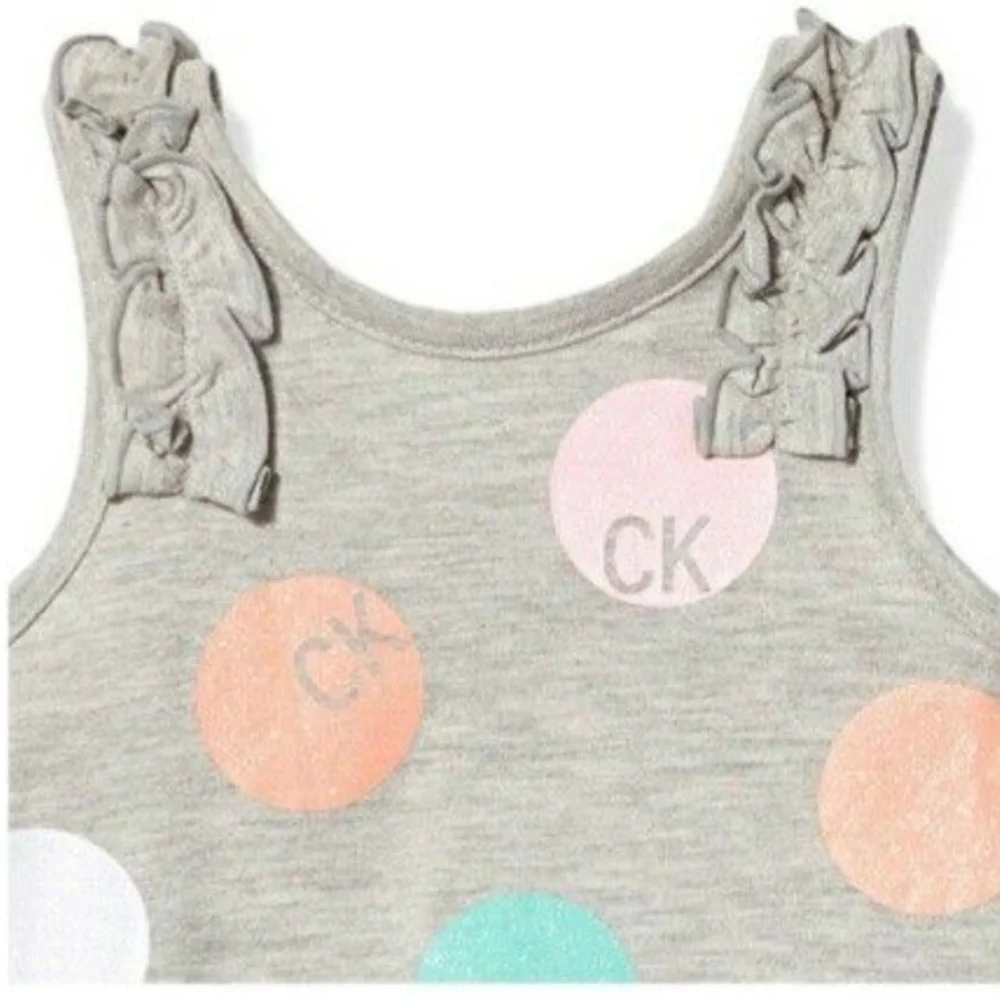 New! Calvin Klein Kids' 2-piece Girls Outfit Short Set Gray Pink size 6 NWT NIB! - Picture 2 of 2